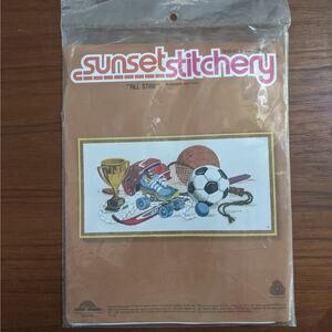 NEW Kit Embroidery "All Star" Sunset Stitchery 1980